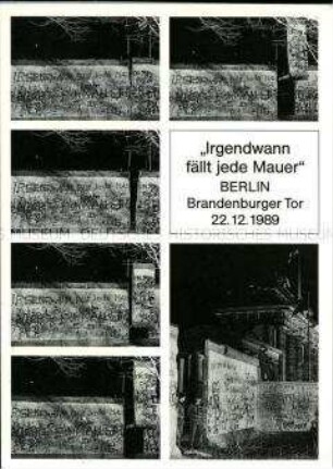Postkarte zur Öffnung des Brandenburger Tores