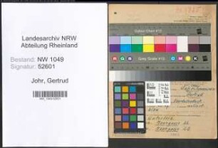 Entnazifizierung Gertrud Johr , geb. 08.05.1897 (Gastwirtin)