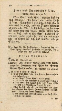 Zwey und Zwanzigster Text
