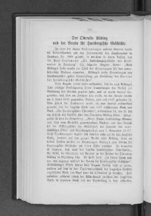 Der Oberalte Röding und der Verein für Hamburgische Geschichte.