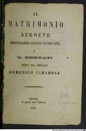 Il matrimonio segreto