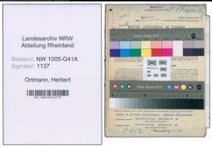 Entnazifizierung Herbert Ortmann , geb. 19.10.1922 (Bahnpolizist)