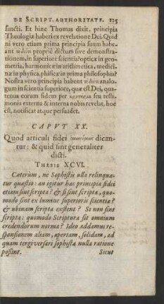 Caput XX. Quod articuli fidei ... dicantur : & quid sint generaliter dicti.