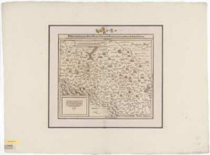 Karte von Schlesien, 1:1 300 000, Holzschnitt, um 1550?