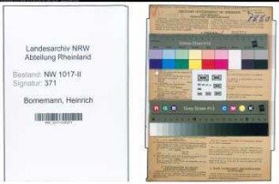 Entnazifizierung Heinrich Bornemann , geb. 25.06.1901 (Vorarbeiter)