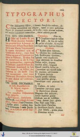 Typographus Lectori.