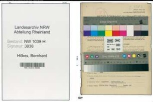 Entnazifizierung Bernhard Hillers , geb. 20.01.1913 ()