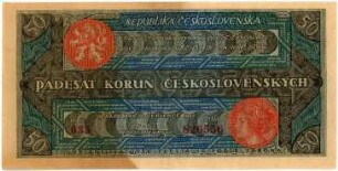 Geldschein, 50 Koruna, 12.7.1922