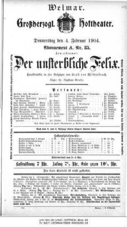 Der unsterbliche Felix