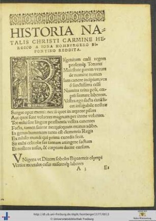 Historia Natalis Christi