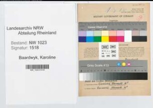 Entnazifizierung Karoline Baardwyk , geb. 04.04.1889 (Lehrerin)