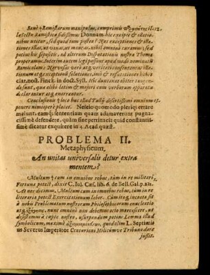 Problema II. Metaphysicum.