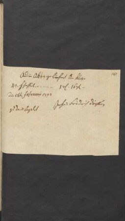 [Quittung] ... Februar 1793