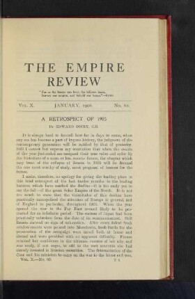 A Retrospect of 1905.