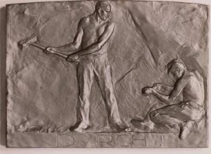 I. Tautenhayn: Durch! (Wocheiner Tunnelbau), Bronze-Medallie