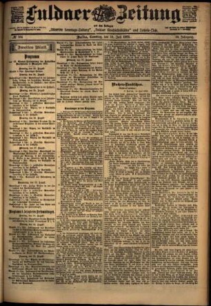 Zweite Ausgabe vom Samstag, den 19. Juli 1902.