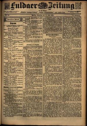 Zweite Ausgabe vom Samstag, den 19. Juli 1902.