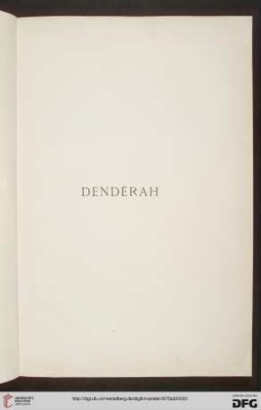 Band 2: Dendérah: description générale du grand temple de cette ville: Planches