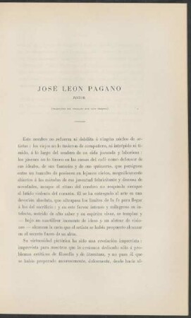 José Leon Pagano : Pintor