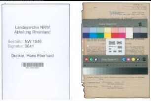 Entnazifizierung Hans Eberhard Dunker , geb. 24.06.1906 (Arbeiter)