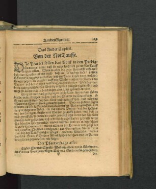 Das Ander Capitel. Von der NotTauffe.