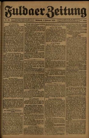 Ausgabe vom Mittwoch, den 04. Februar 1920.
