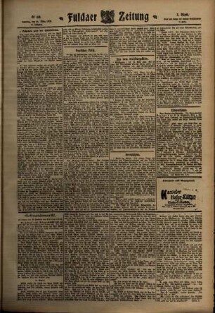 Dritte Ausgabe vom Samstag, den 26. März 1910.