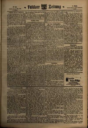 Dritte Ausgabe vom Samstag, den 26. März 1910.