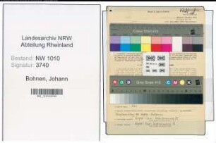 Entnazifizierung Johann Bohnen , geb. 06.05.1899 (Milchhaendler)