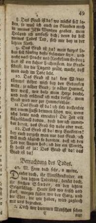 Betrachtung des Todes