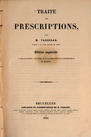 Traité des prescriptions