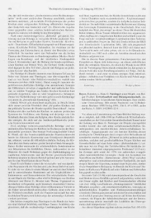 452-454 [Rezension] Beyer, Heinrich, Erwerbsarbeit und Dienstgemeinschaft