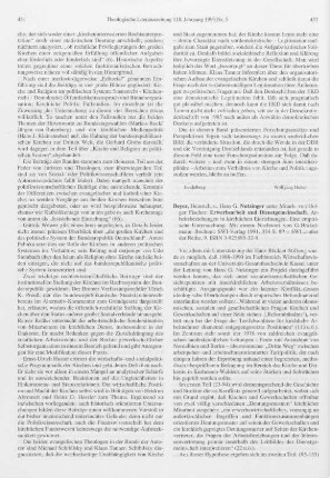 452-454 [Rezension] Beyer, Heinrich, Erwerbsarbeit und Dienstgemeinschaft