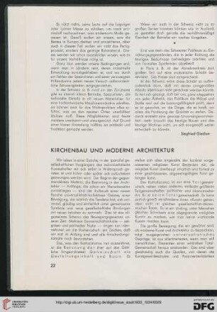 7: Kirchenbau und moderne Architektur