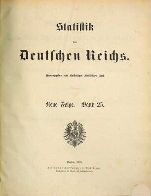 Waarenverkehr des deutschen Zollgebiets mit dem Auslande. 25 = 1886 (1887)