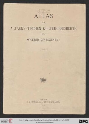 [Band 1]: Atlas zur altägyptischen Kulturgeschichte