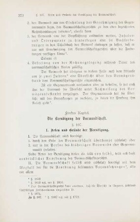 Fünftel Kapitel. Die Beendigung der Vormundschaft