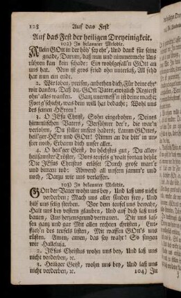 128-137, Auf das Fest der heiligen Dreyeinigkeit (102-111)