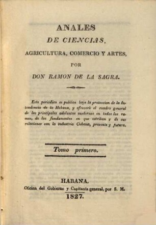 Anales de ciencias, agricultura, comercio y artes. 1827,7