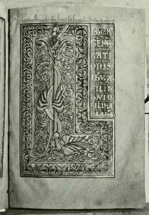 fol. 4, Evangelienbuch, ganzseitige Initiale L