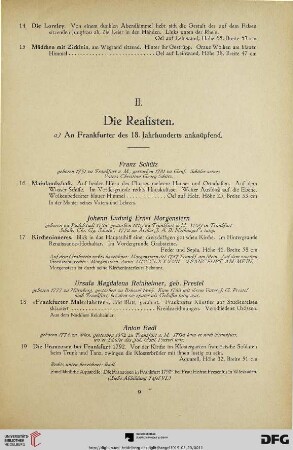 II. Die Realisten (Nr. 16-78)