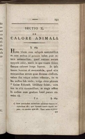 Sectio X. De Calore Animali