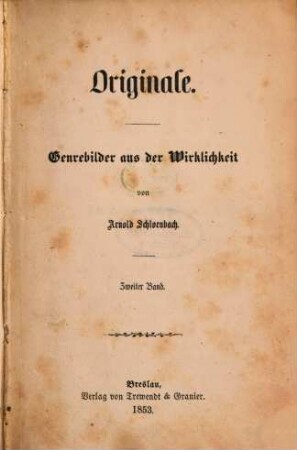Originale : Genrebilder aus der Wirklichkeit, 2
