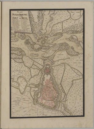 Plan de Strasbourg et du Fort de Kell