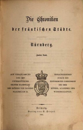 Die Chroniken der fränkischen Städte, 2. Nürnberg