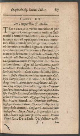 Caput XII. De Temporibus & Modis.