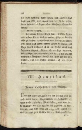 VIII. Hauptstück. Innere Beschaffenheit der Gebirge.