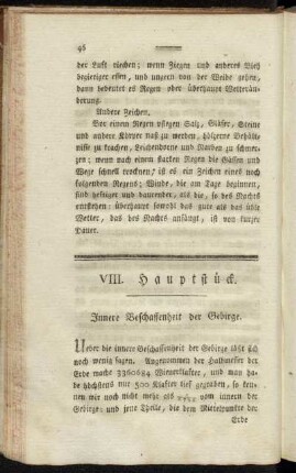 VIII. Hauptstück. Innere Beschaffenheit der Gebirge.