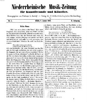 Niederrheinische Musik-Zeitung für Kunstfreunde und Künstler. 2. 1854