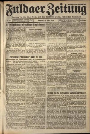 Erste Ausgabe vom Samstag, den 17. März 1928.